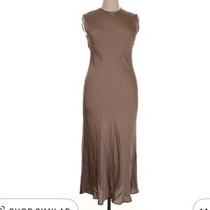 ASOS Sleeveless Taupe Midi Dress
